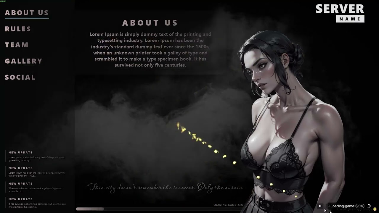 Ozzico Scripts || Loading Screen Dark V1 || #fivemscript  #loadingscreen #ozzicoscripts