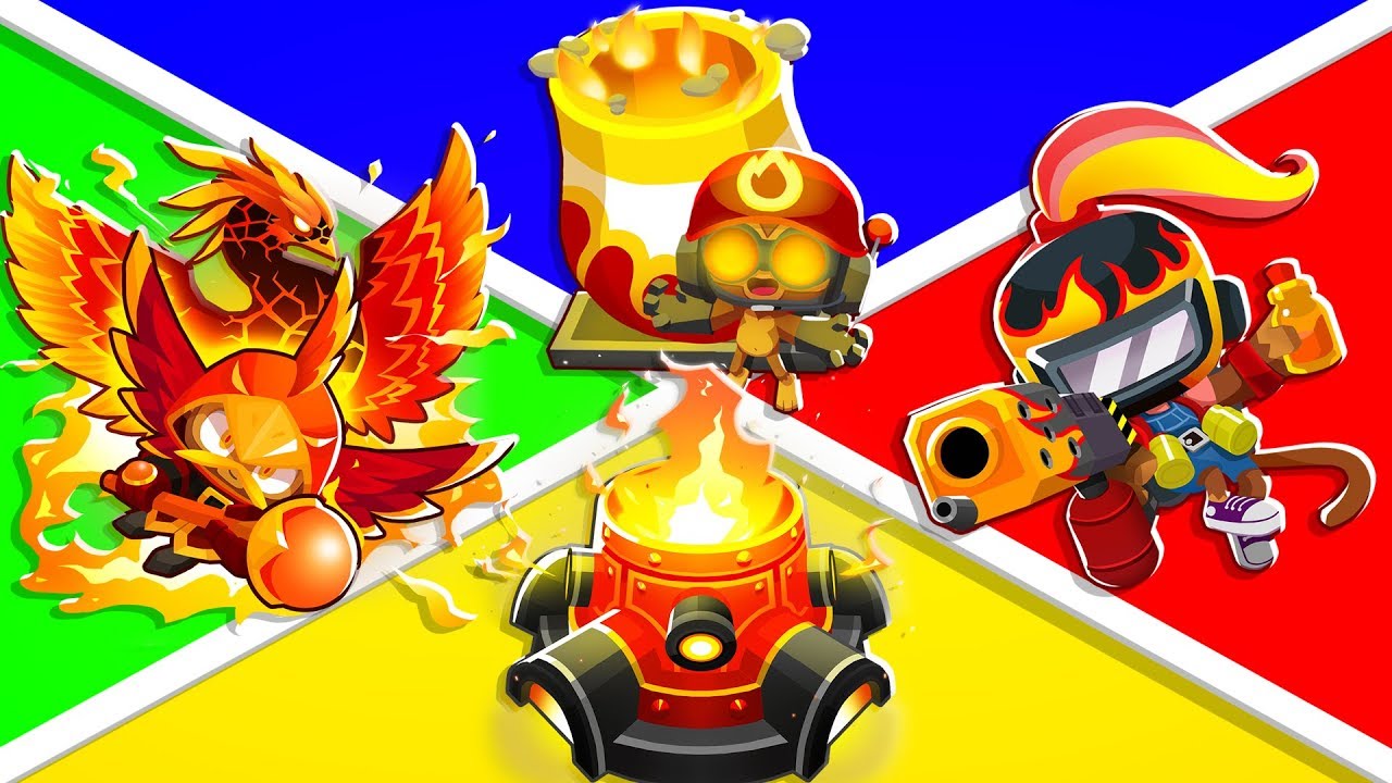Bloons TD 6 - 4-Player BURN Fire Challenge | JeromeASF