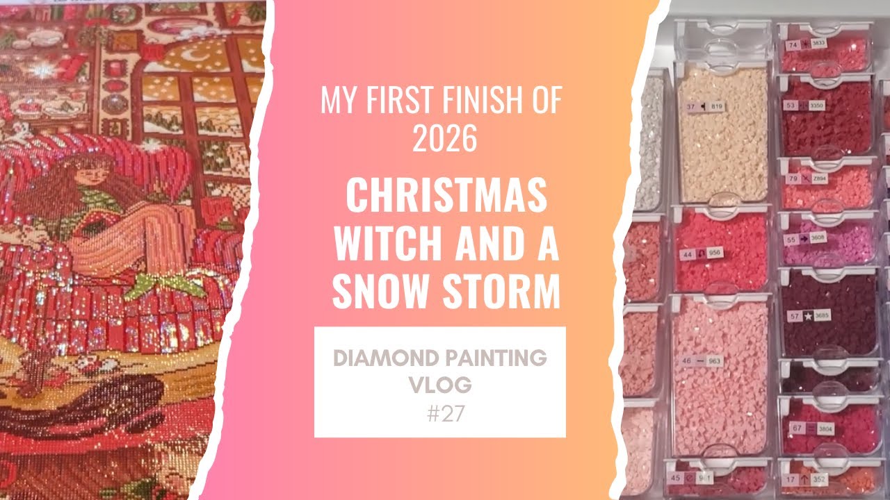 My First Finish of 2026 During A Snow Storm | Diamond Painting Vlog #27