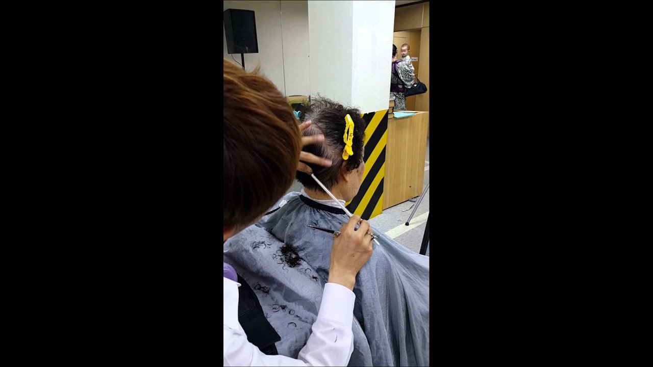 할머니 머리 4 모델 커트 할머니 숏컷예쁘게 컷자르는 방법  super cut classic