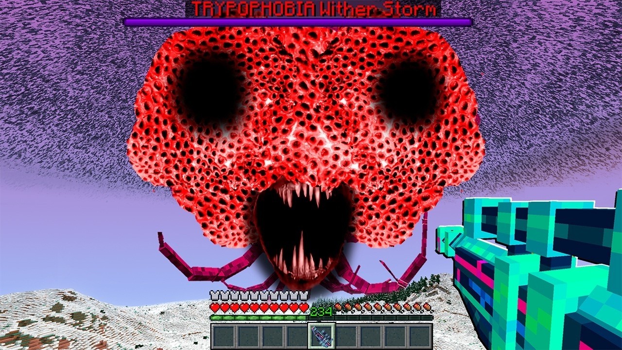 I Fought Trypophobia Wither Storm With Mega Orbital Railgun!