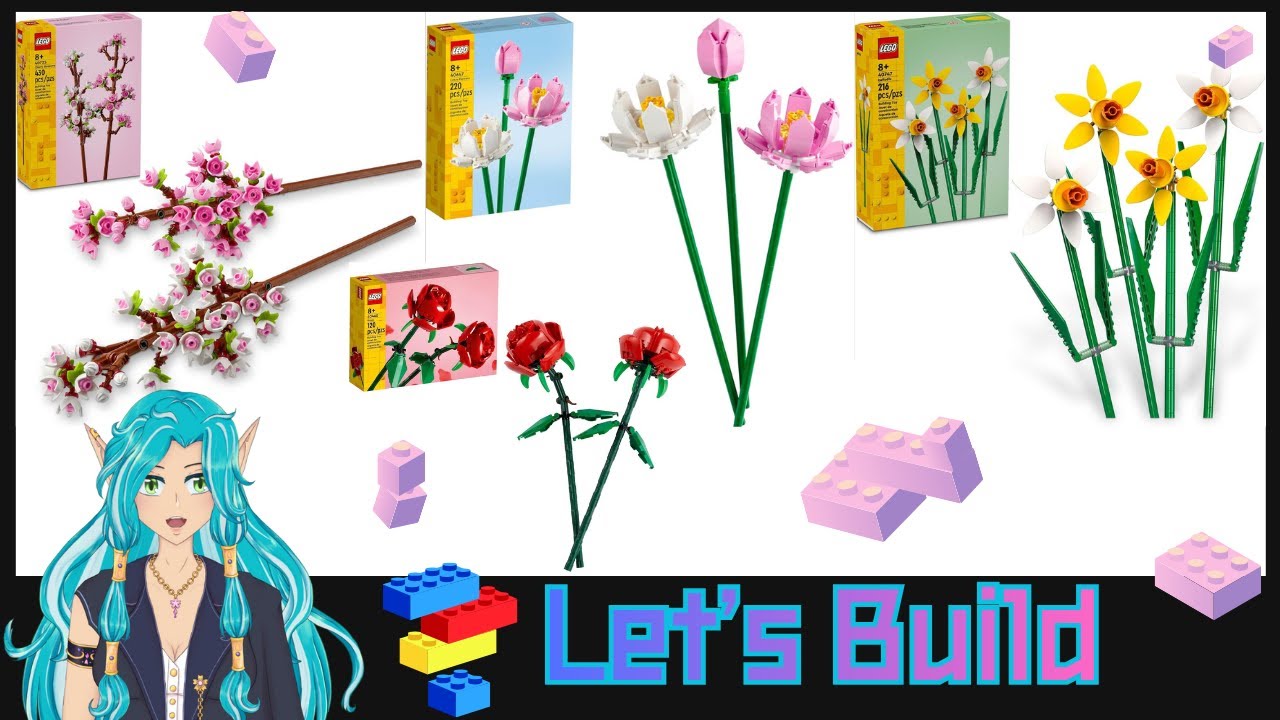 Building Flowers That Never Wilt 🌷 | LEGO Flower Handcam  [Vtuber]