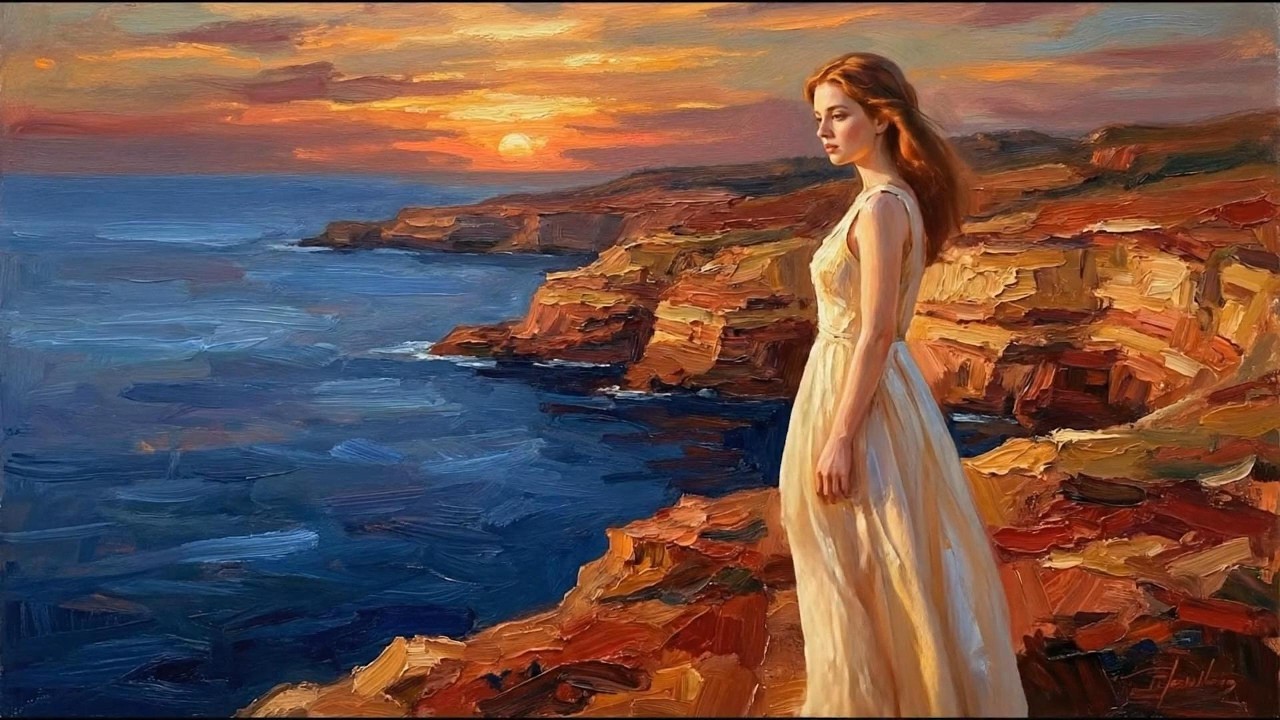 Visual Poem | Claude Monet | Sunset Wind by the Sea | Relaxing Classical Music