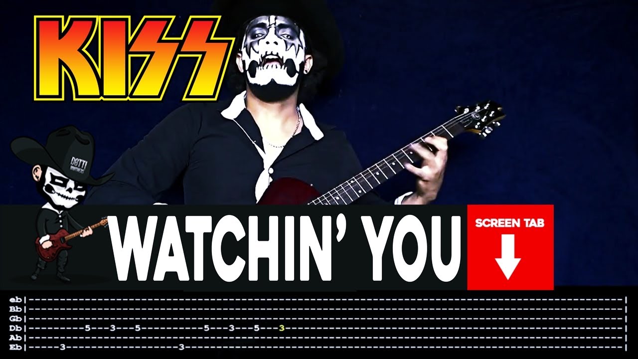 【KISS】[ Watchin' You ] cover by Masuka | LESSON | GUITAR TAB