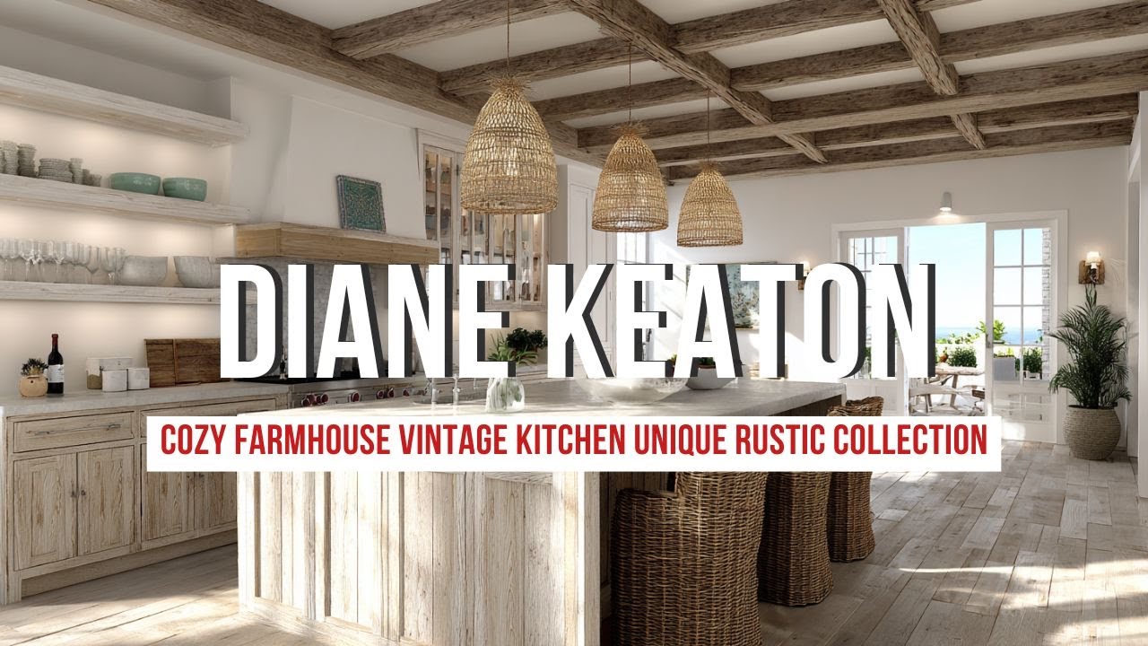 Cozy Farmhouse Vintage Kitchen Inspired by Diane Keaton Unique Rustic Collection