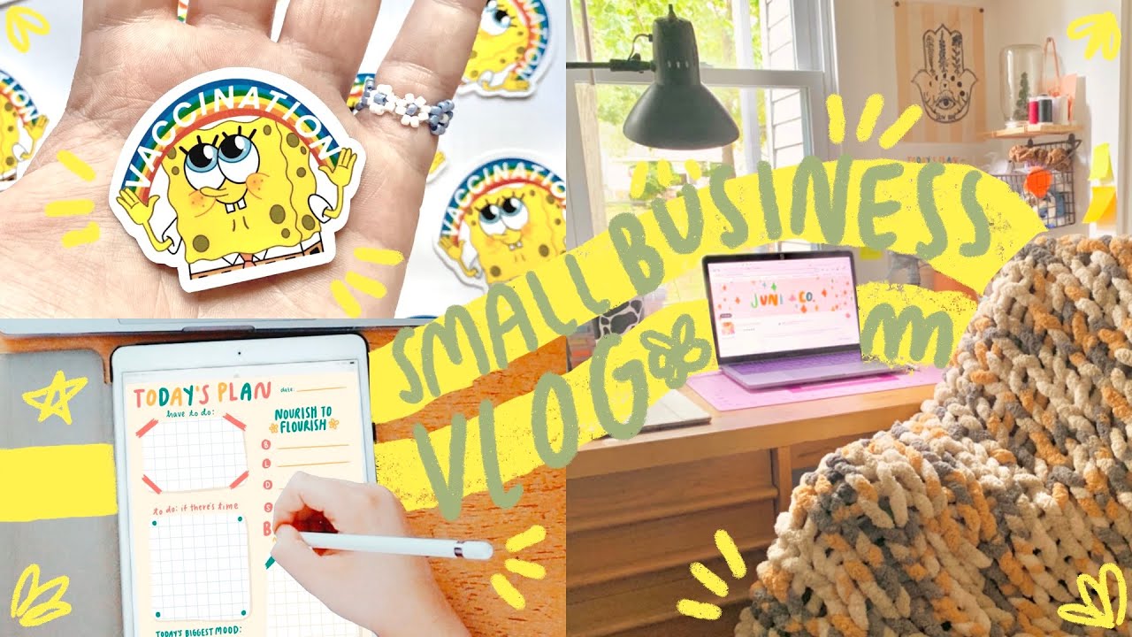 Happy Small Biz Days: New Designs, 100th Order, Packing Orders & School Update (Small Business Vlog)