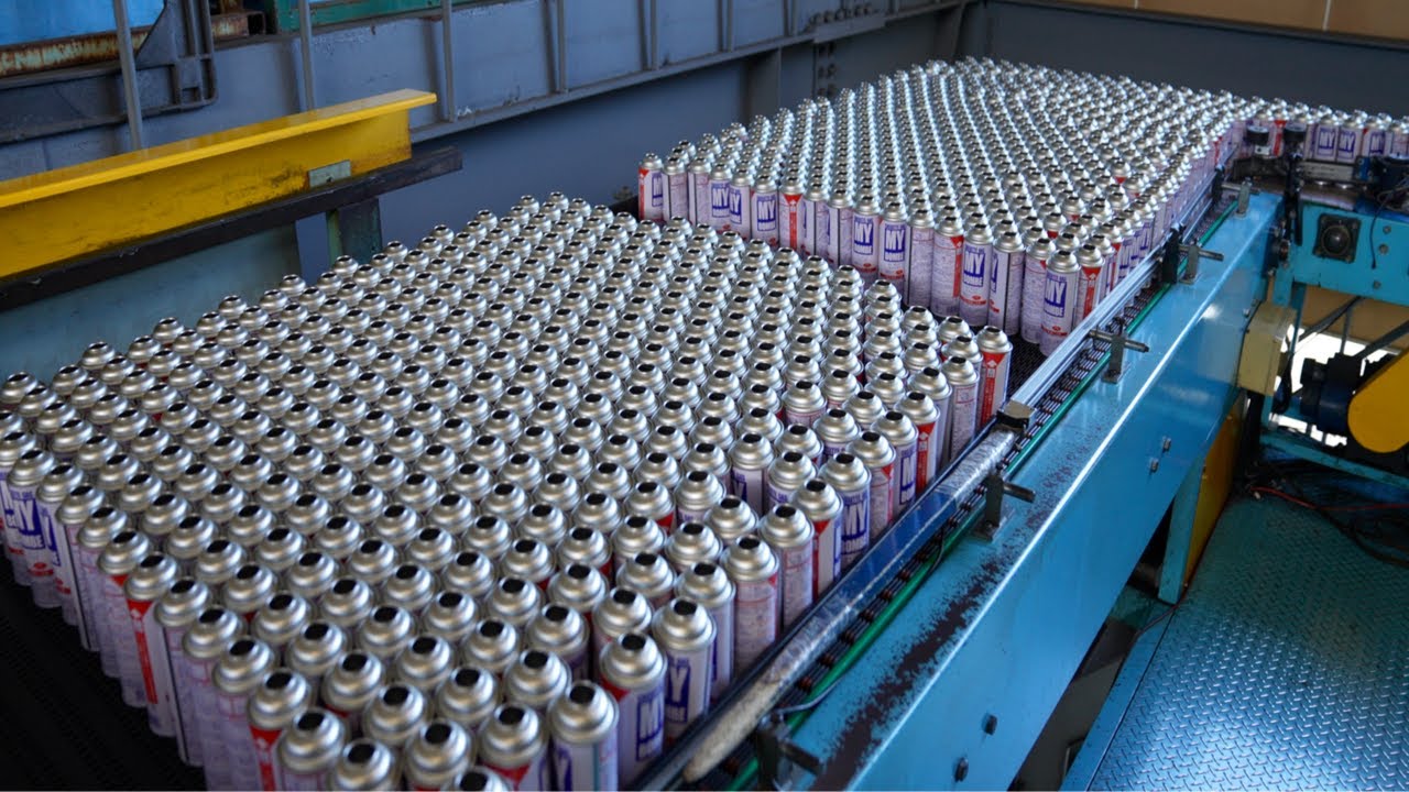 Процесс массового производства японского бутанового газа.