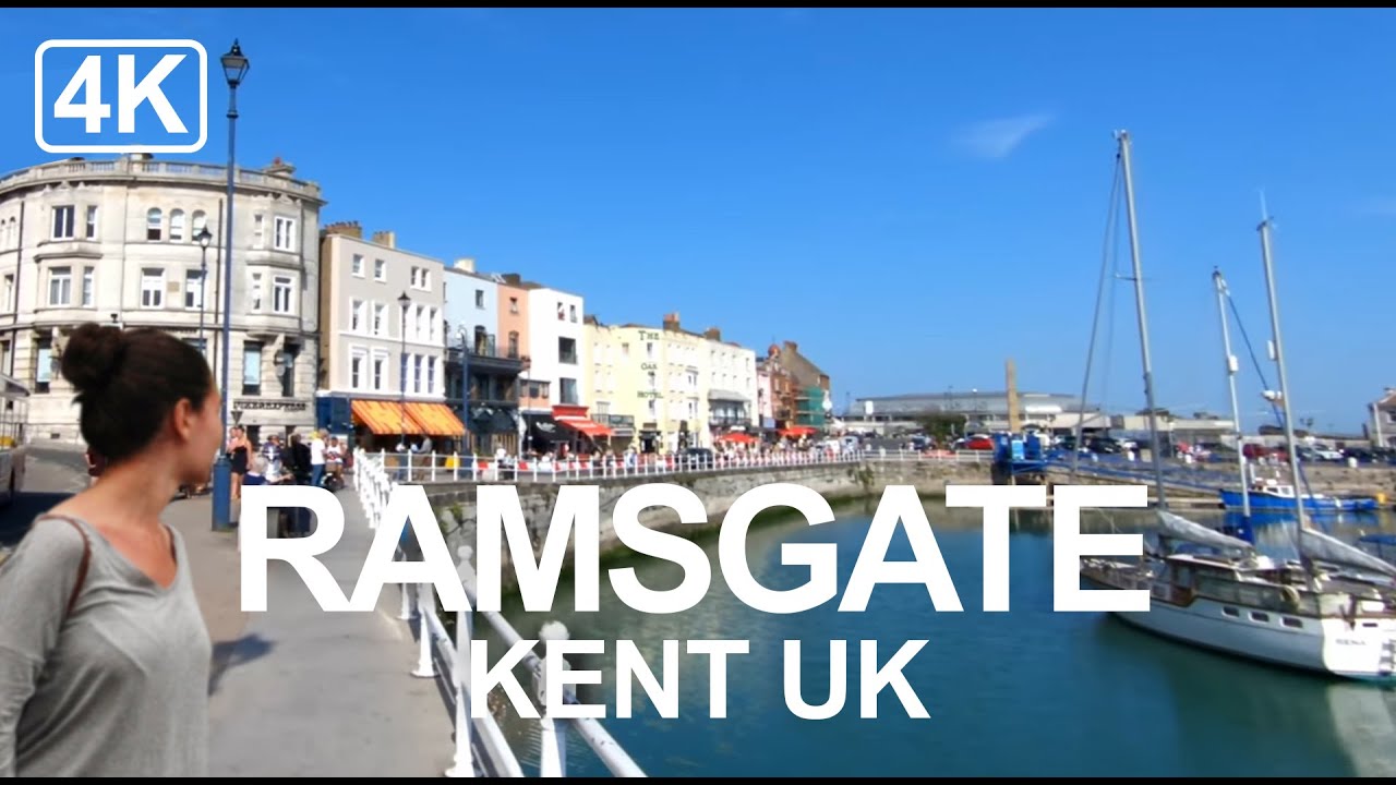 [4K] Ramsgate Walk 2020 - Royal Harbour Marina and Ramsgate Main Sands