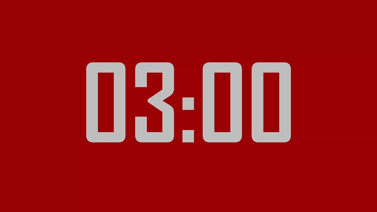 3 minutes countdown - Font : Agency FB Bold