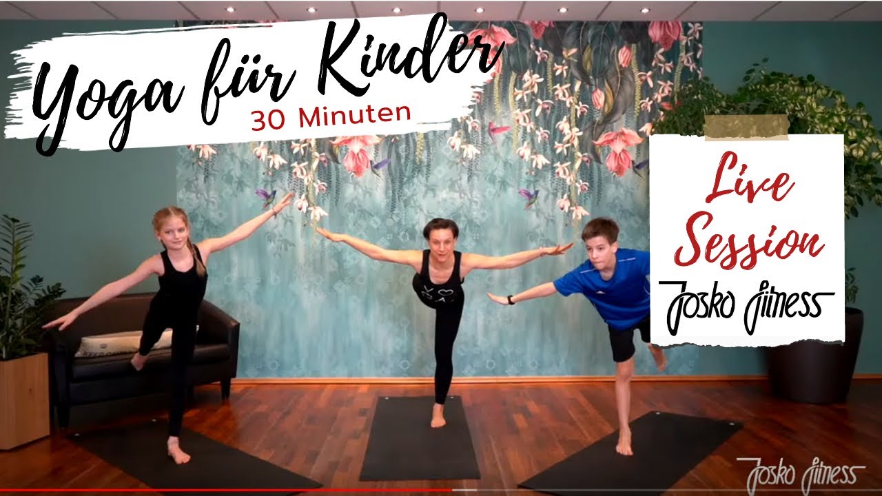 Yoga für Kinder  30 min mit Stephi, Noah & Clara LIVE @ JOSKO FITNESS