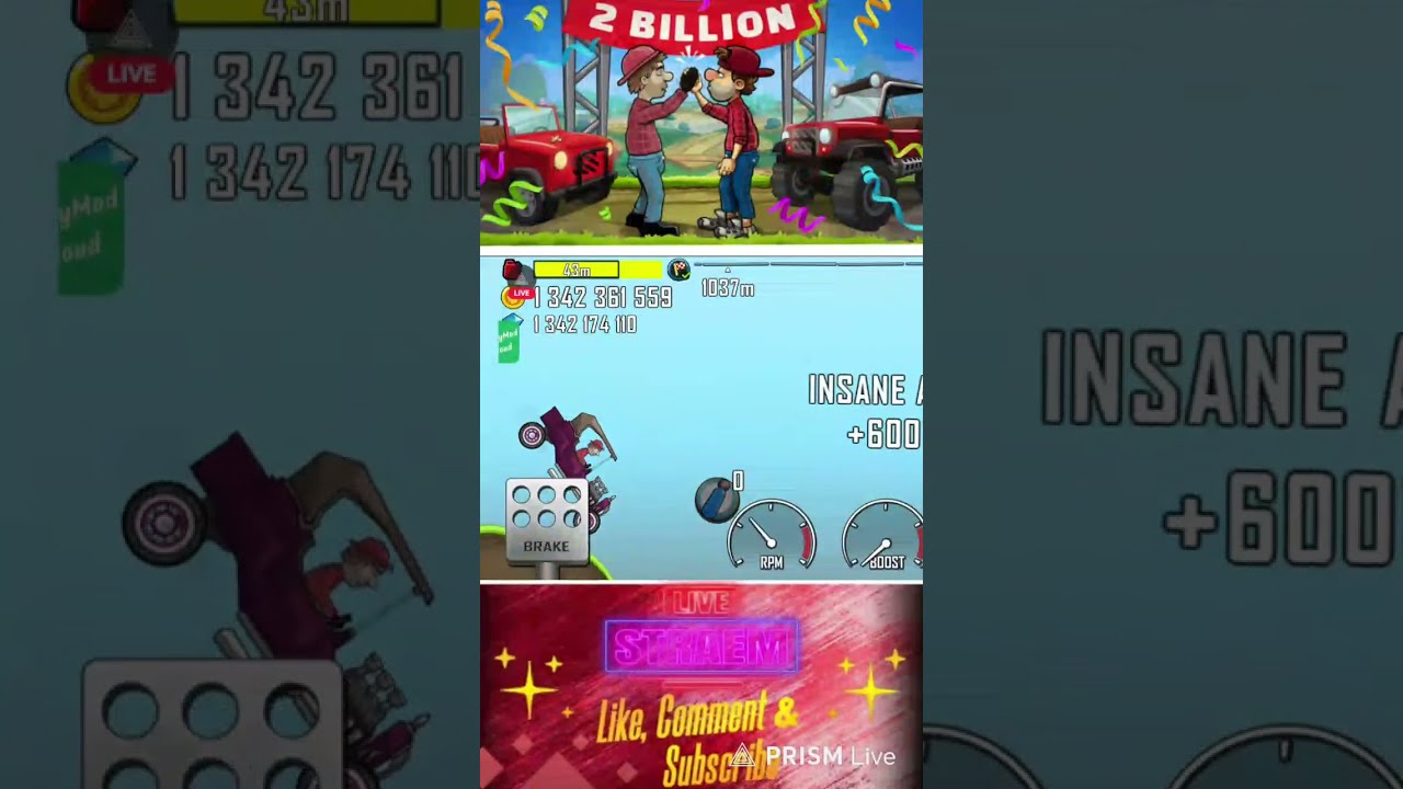 hill climb racing game high score challenge live stream  in goruuu vlog 9292