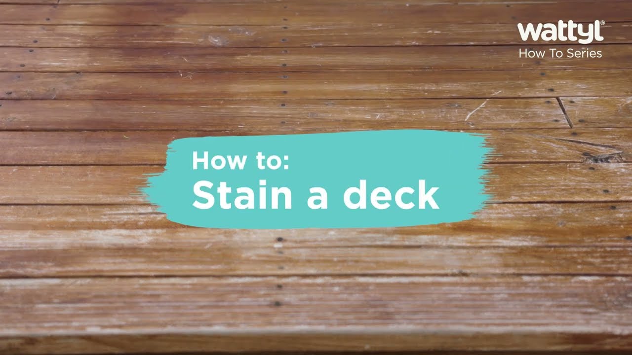 How To Stain A Deck
