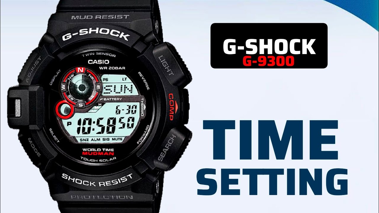 How To Setting Time G SHOCK G-9300 Digital Time Watch