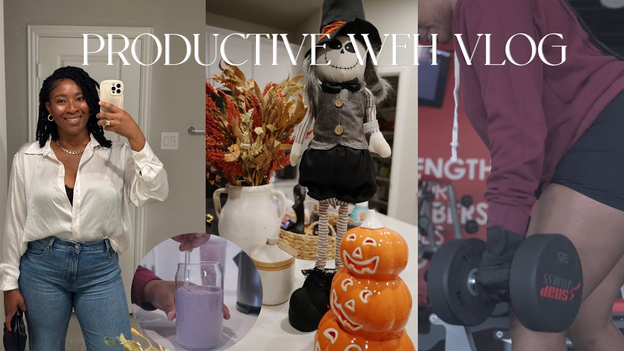 A DAY IN MY LIFE VLOG (Halloween Decor + Workout routine)