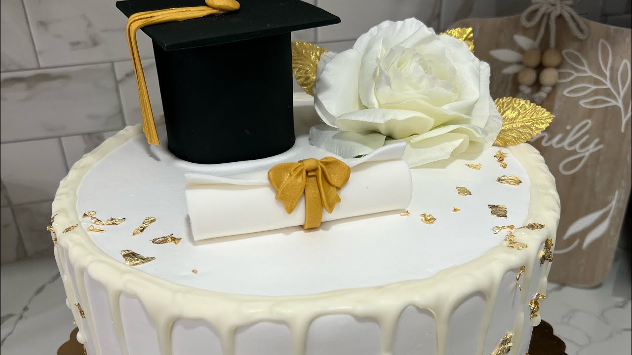 Decoración de pastel para graduación