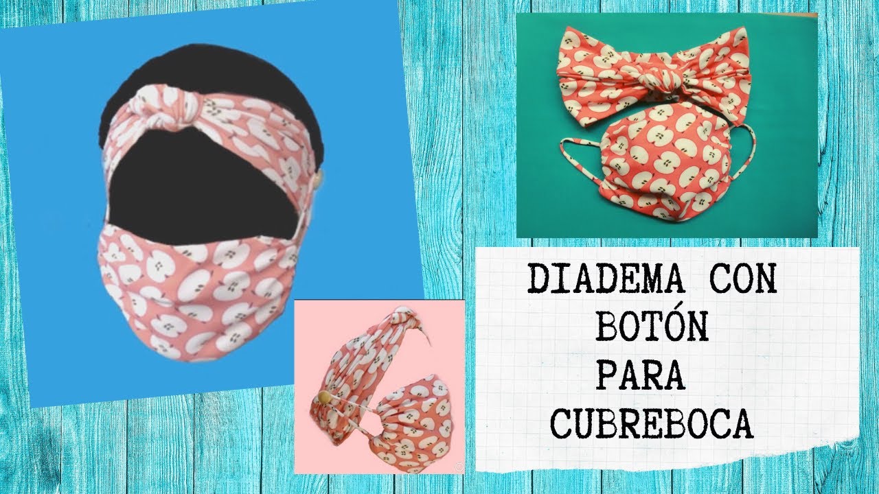 Como Confeccionar Diadema con botón, para Cubreboca.🌹💖