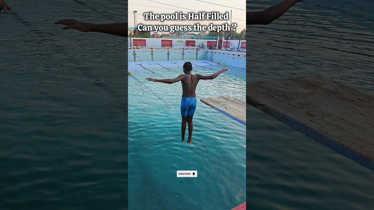 Guess the depth of this Giant Deep Pool 🏊🏻 