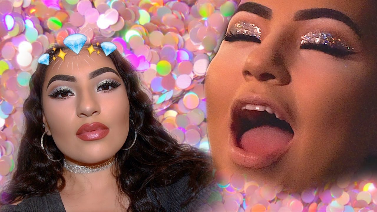 Doing my Birthday Makeup + Fashion Nova story time | Glitter Cut Crease