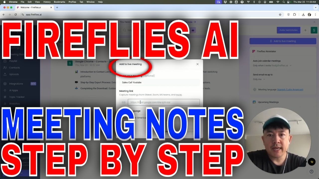 ✅ Как создавать заметки о встречах с помощью Fireflies AI Notetaker 🔴