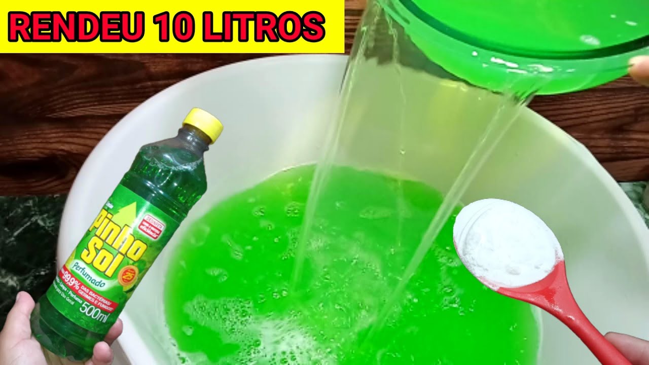 💰💰CHEGA DE GASTAR 💵 NO MERCADO NÃO COMPRO MAS RENDEU 10 LITROS DE DESINFETANTE COM APENAS 500ml