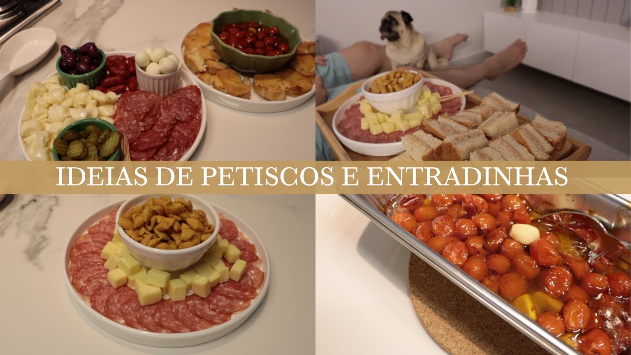 IDEIAS DE PETISCOS E ENTRADINHAS | tábua de frios, tomate confit, sanduíche e opção vegetariana