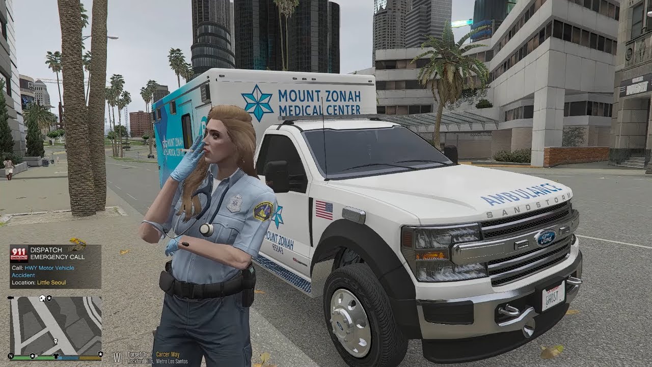 Gta 5 Lspdfr Mount Zonah Medical Service - First Responder/Paramedic Mods #gta #gta5 #lspdfr