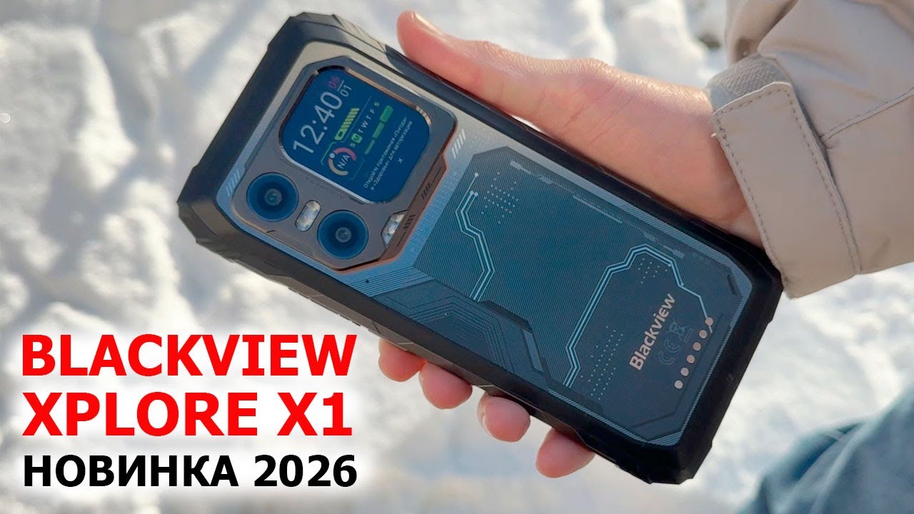 НОВИНКА 🔥 Blackview XPLORE X1 - ДВА ДИСПЛЕЯ, 16/512 Гб, 108 МП, 10 000 мАч, Dimensity 7050, ИК-пульт