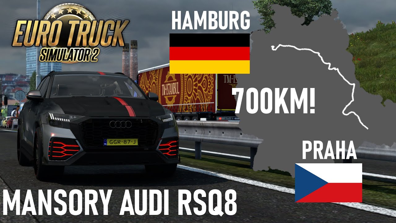 Driving with MANSORY AUDI RSQ8 from Hamburg (D) to PRAHA (CZ) / Euro Truck Simulator 2