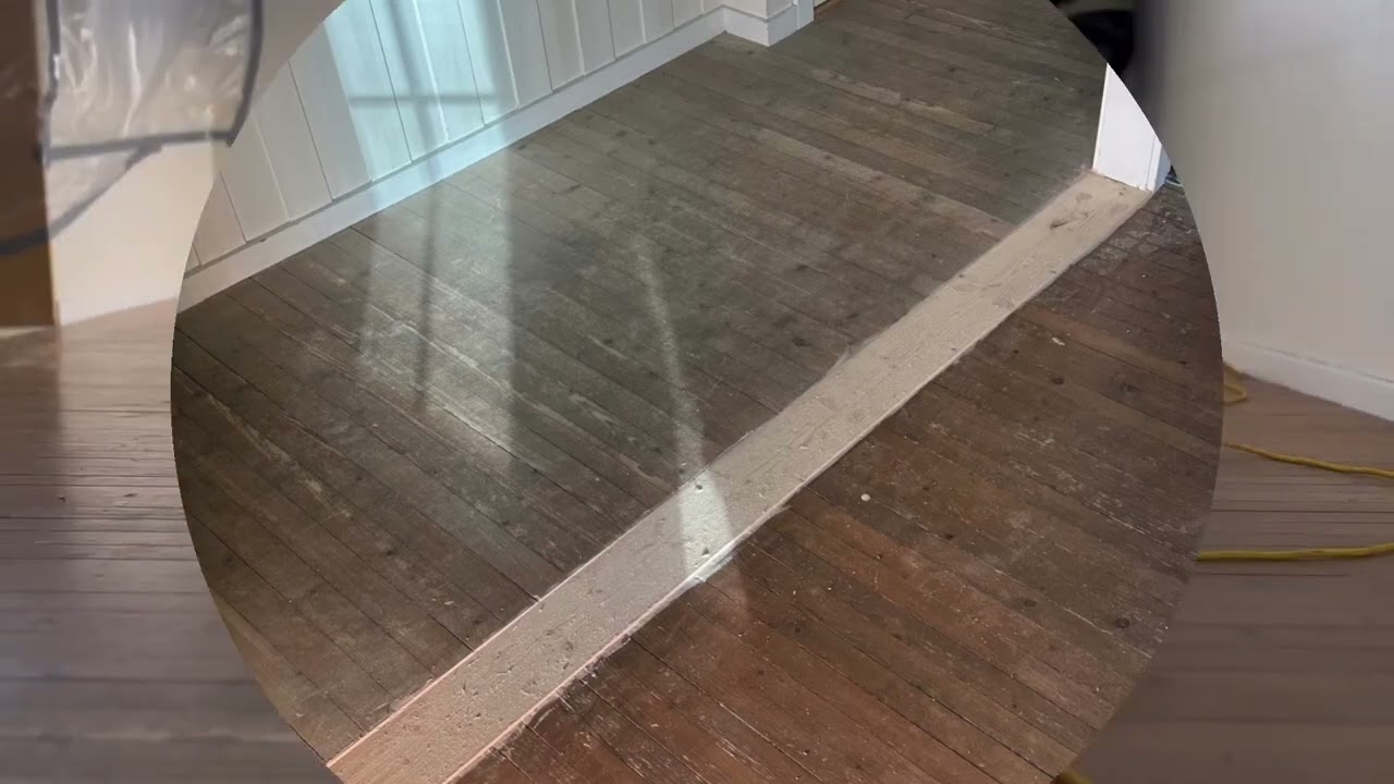 Sliping og behandling av 80år gammel furu gulv / Refinishing 80 year old wood floor