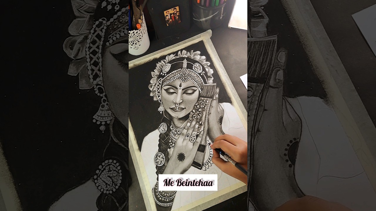 classical Dancer Girl Sketch Portrait  😊💖||part one || 