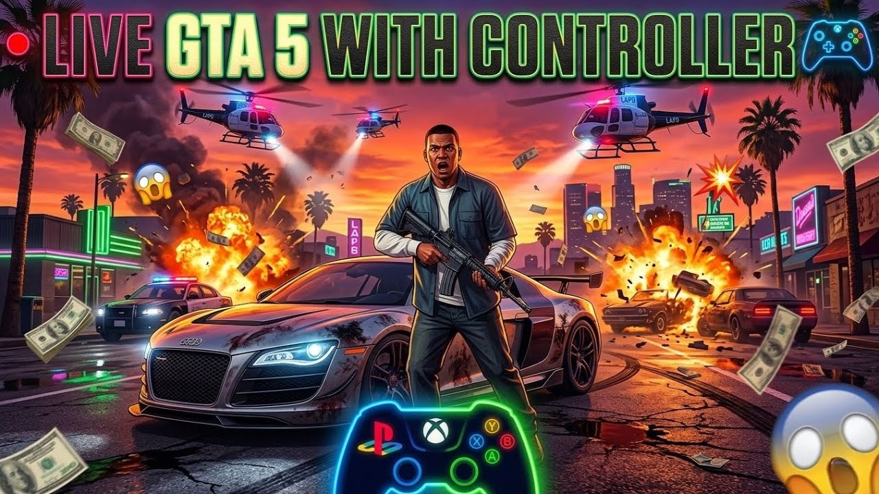 GTA 5 LIVE 🔥 Controller Gameplay | Chaos in Los Santos