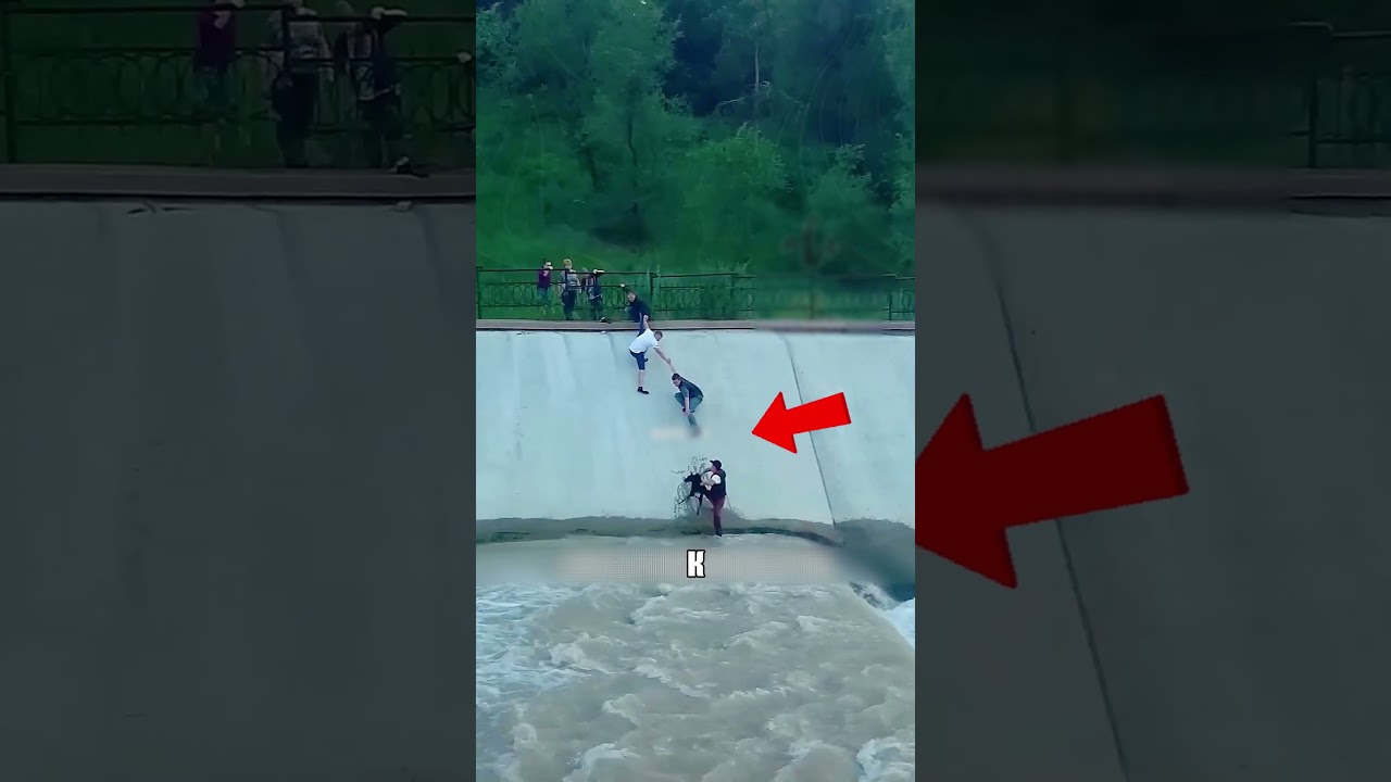 Парень рисковал быть снесенным ПОТОКОМ 😲🆘🌊