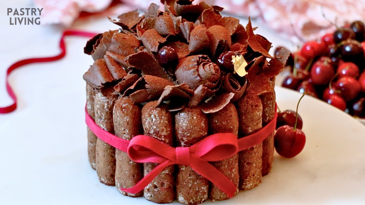 Simple & Delicious Black Forest Charlotte Cake | Black Forest Cake