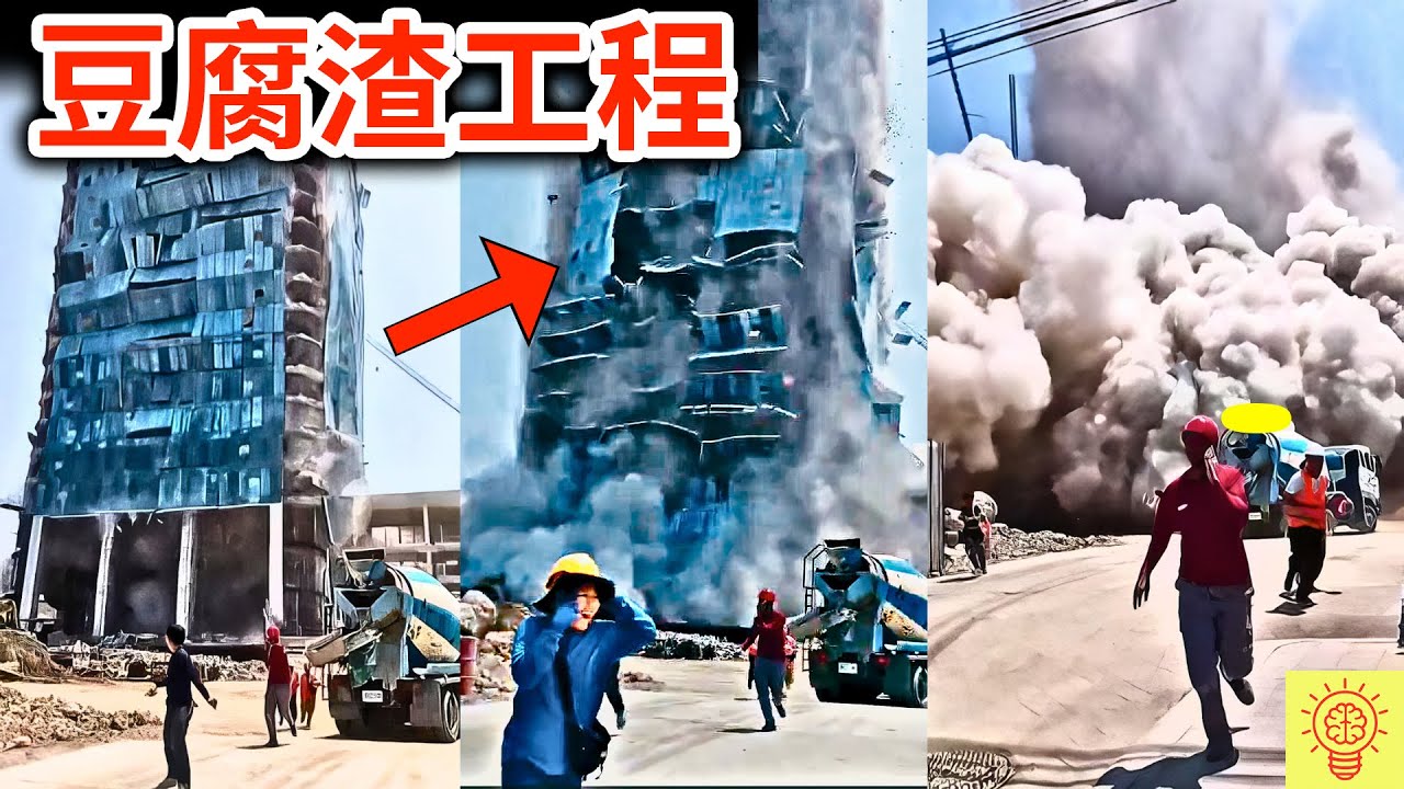 中國貴死人不償命的愚蠢失誤！豆腐渣工程，崩毀畫面曝光！哭也沒用了!