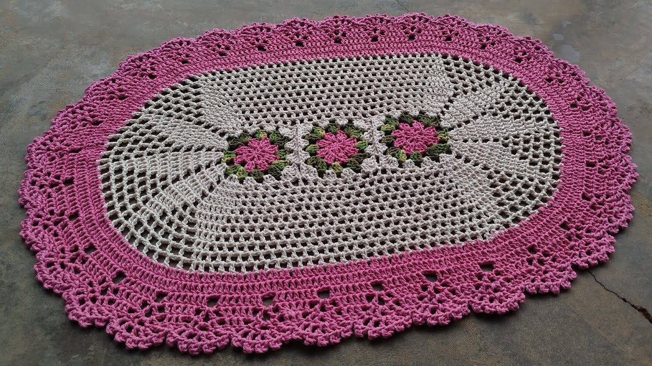 Tapete oval fácil de fazer 