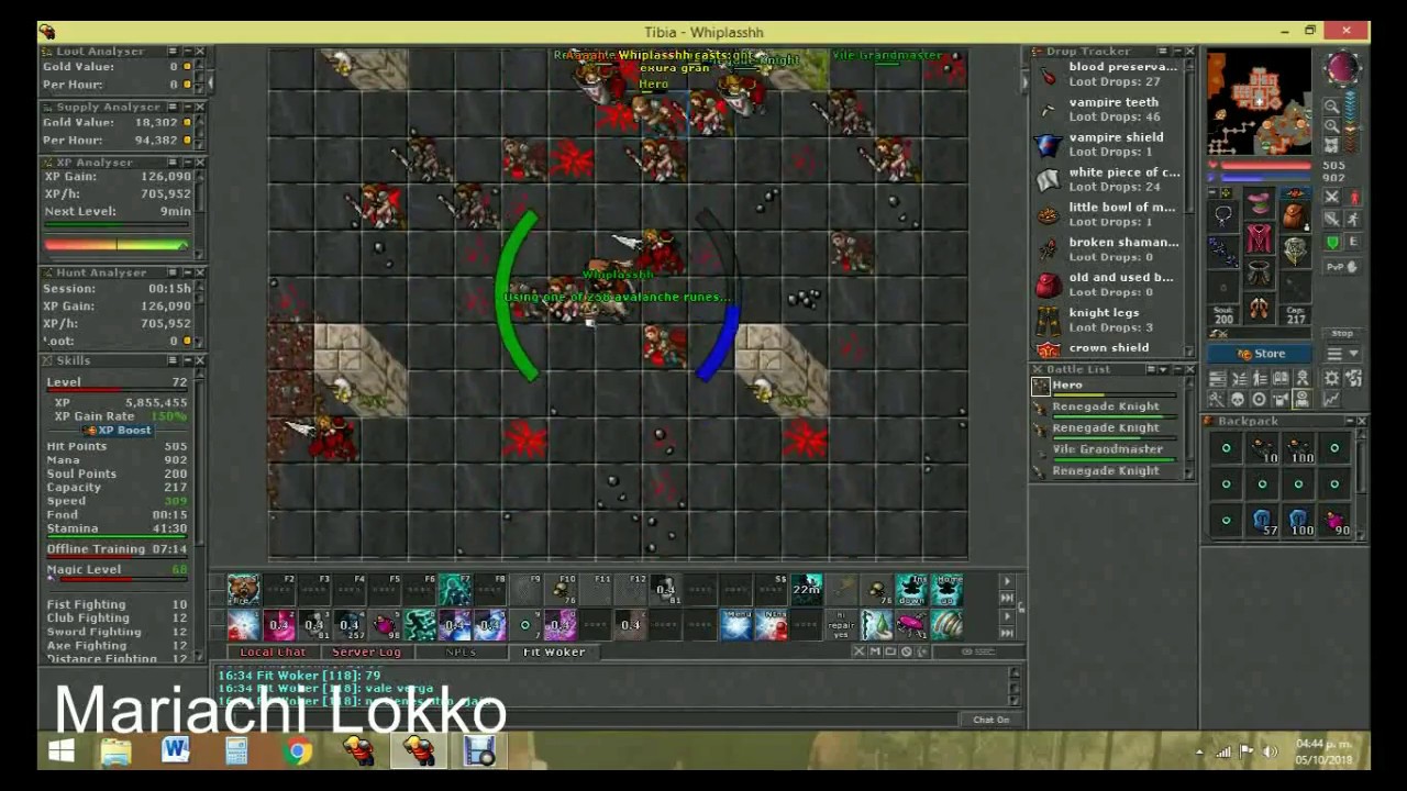 Sorcerer, Druid, Mage Low Level 750-850k/h Hero, Cave, Edron.