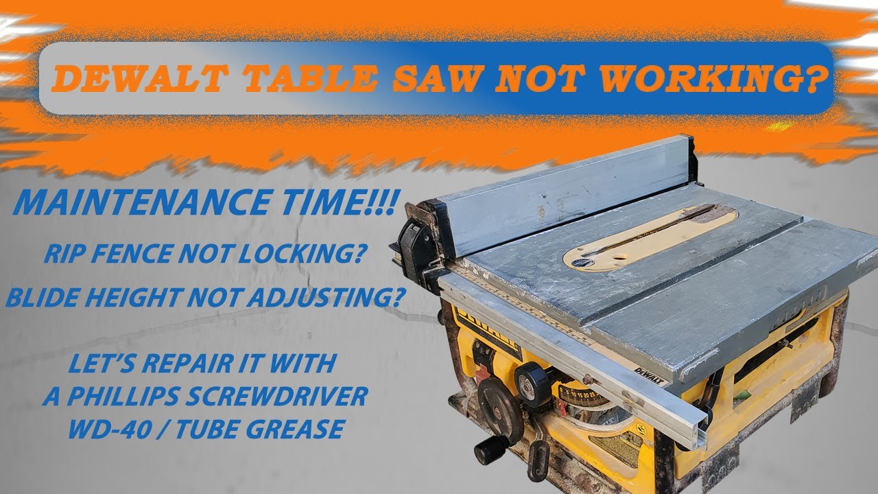 Dewalt Table Saw DW745 Rip Fence Locking & Blade Adjuster Repairs
