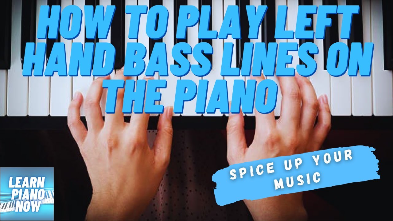 How to Play Left Hand Bass Lines-  Beginning Piano Tutorial #15