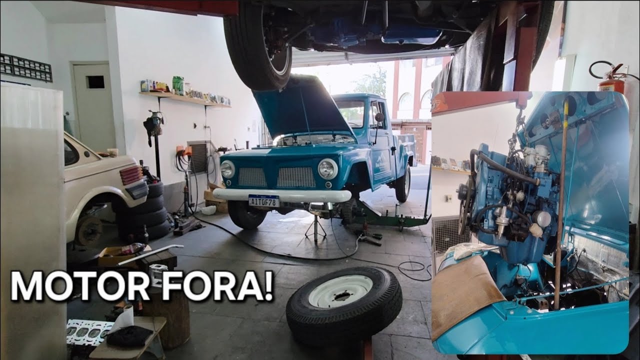 Revis&atilde;o geral Ford F75!!!! Tivemos que tirar o motor!