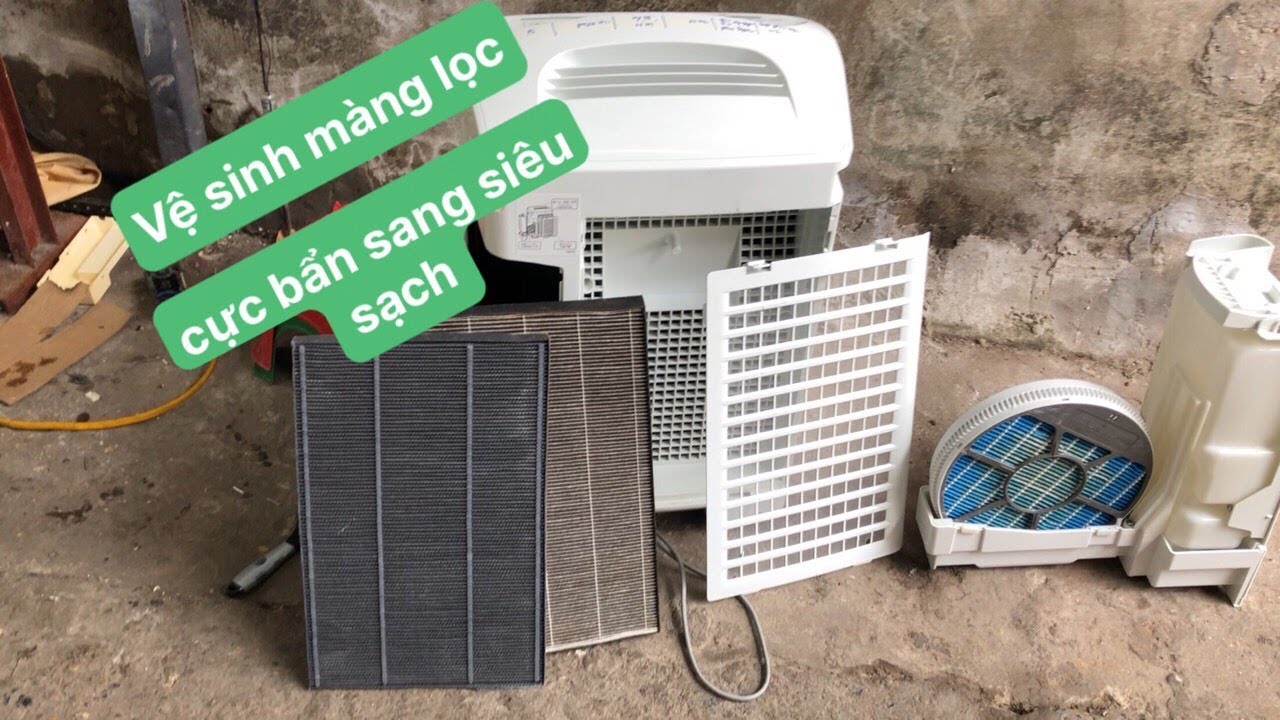 Vệ sinh màng lọc của máy lọc không khí Sharp nội địa Nhật