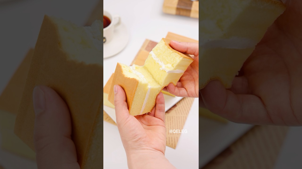 Soft, fluffy, and light as a cloud ☁️✨-cotton cake recipe#spongecake #cakerecipe #fluffycake