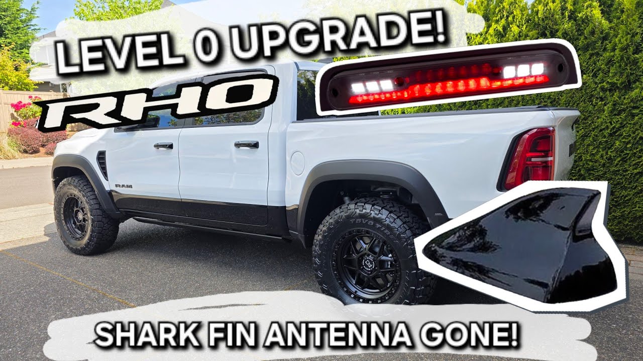 Ram RHO Level 0 Upgrade! Shark Fin Antenna Removal! She's shorter!