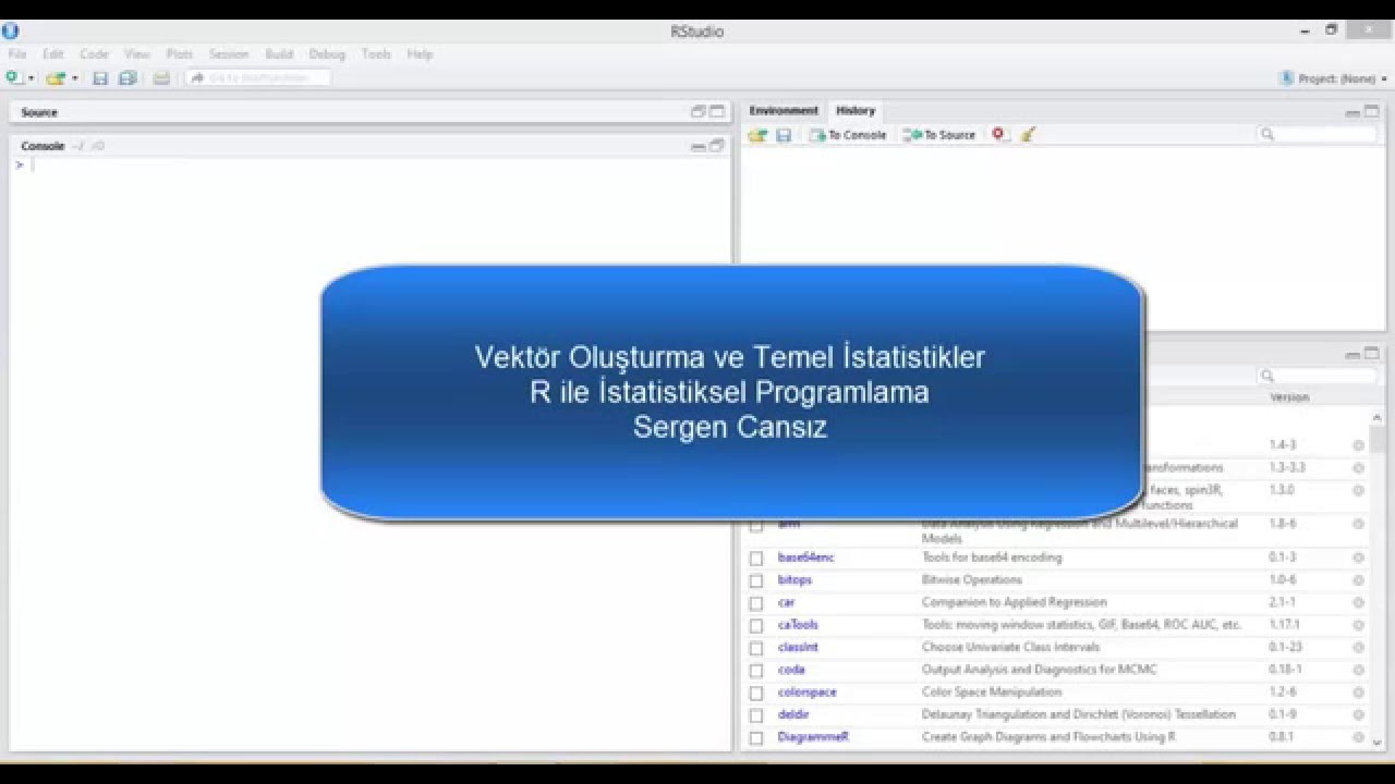 4 -  Vektör Oluşturma ve Temel İstatistikler - R ile İstatistiksel Programlama