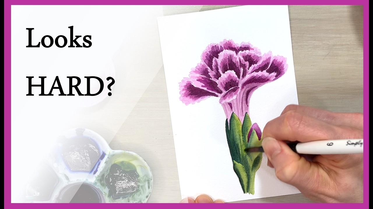Easier Than It Looks: A Fast Watercolor Carnation