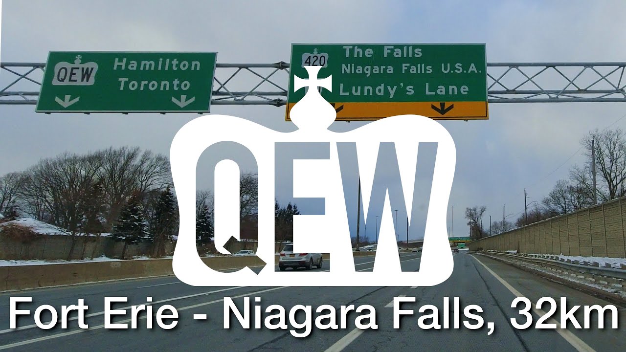 QEW from Fort Erie to Niagara Falls with Navigation, 32km