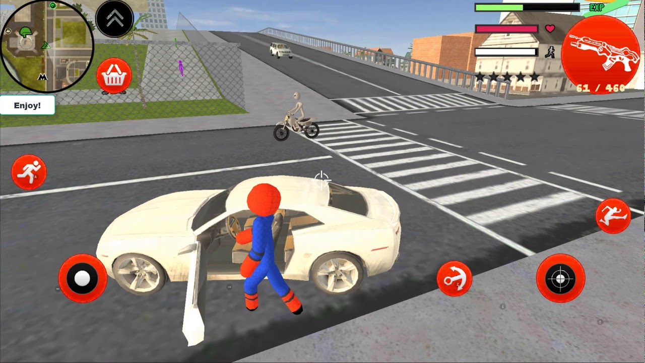 Stickman Spider Rope Hero Gangstar Crime