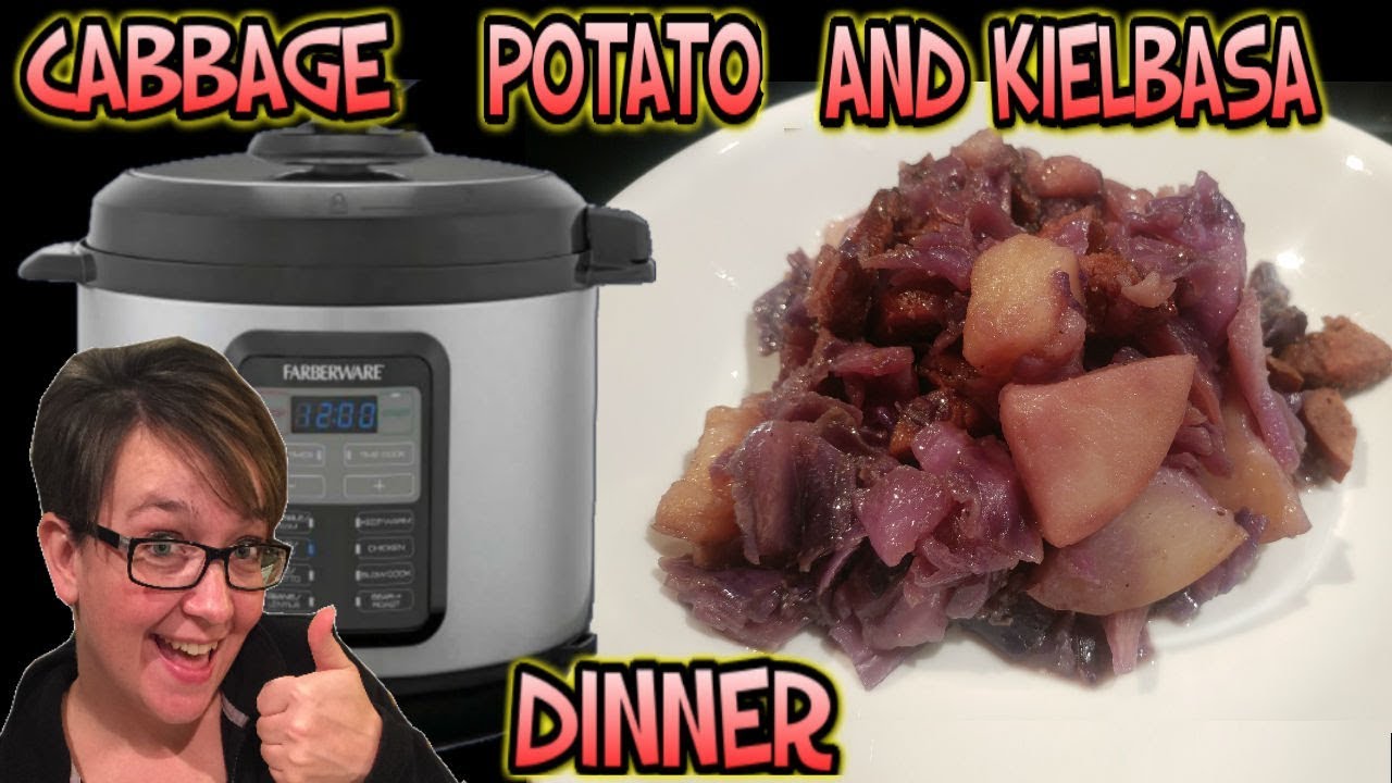 Making Food Monday: Pressure Cooker Cabbage Potato and Kielbasa Dinner