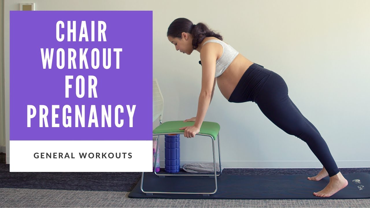 30-min Chair Workout For Pregnancy | Great For Hip And Pelvic Pain