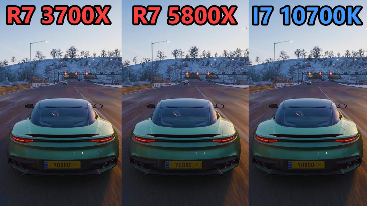 R7 3700x vs R7 5800x vs I7 10700k - 10 games Tested on 1440p