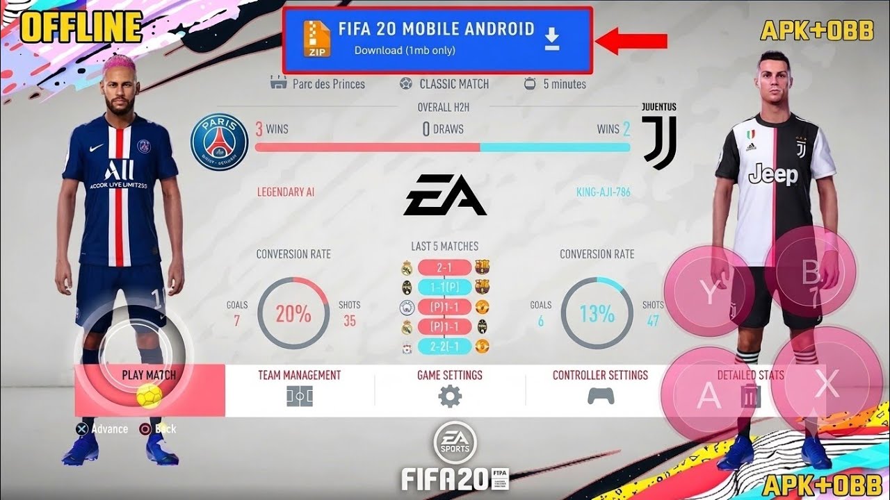 Finally! FIFA 20 Mobile Offline Update 2026/2027 All Tournaments + Full Career Mode